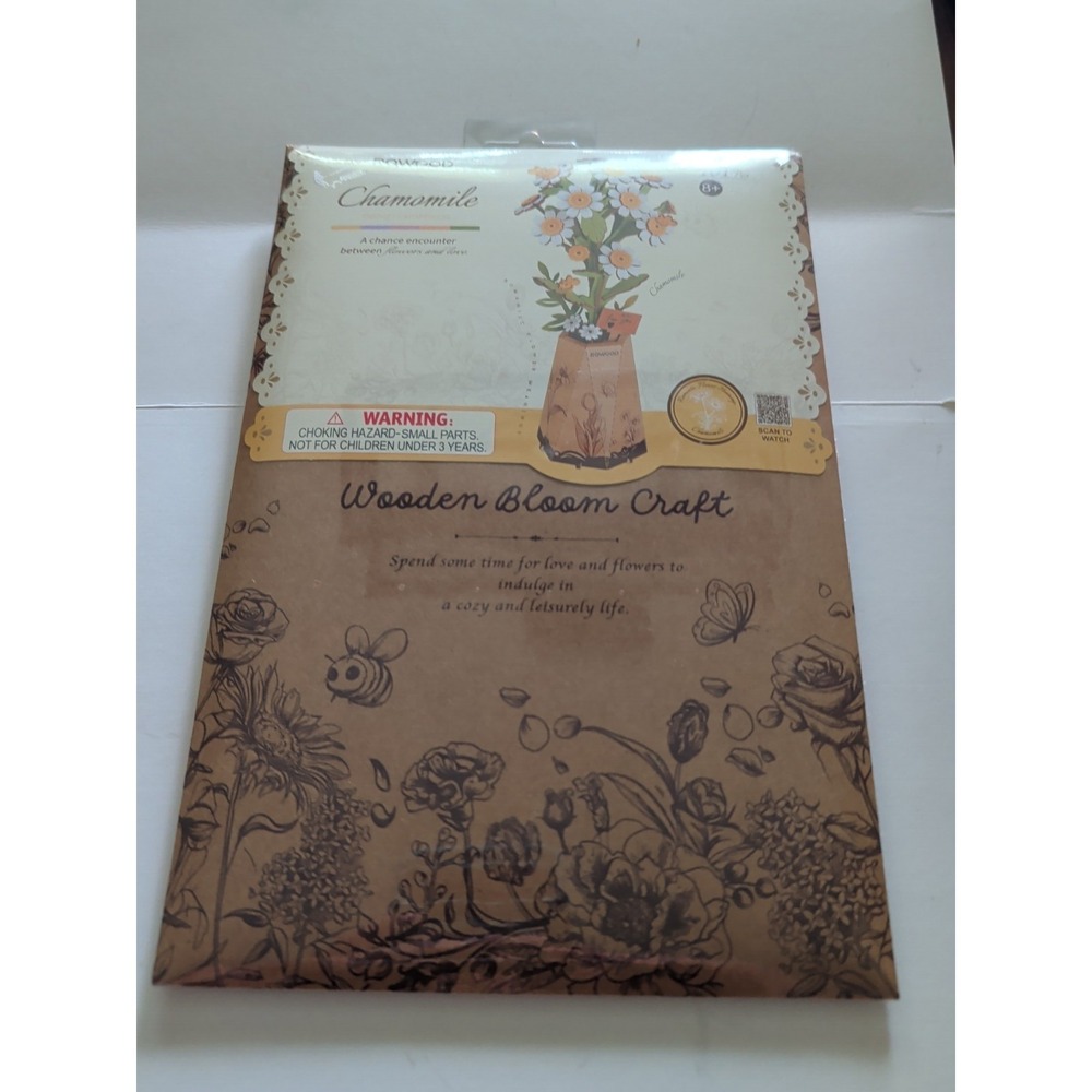 Rowood‎ DIY Wooden Flower Bouquet 3D Wooden Puzzle Chamomile TW061